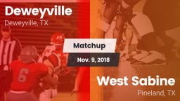 Matchup: Deweyville vs. West Sabine  2018