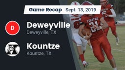 Recap: Deweyville  vs. Kountze  2019