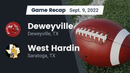 Recap: Deweyville  vs. West Hardin  2022