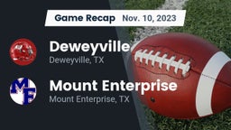 Recap: Deweyville  vs. Mount Enterprise  2023