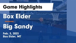 Box Elder  vs Big Sandy  Game Highlights - Feb. 3, 2023