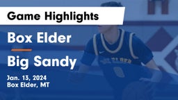 Box Elder  vs Big Sandy  Game Highlights - Jan. 13, 2024