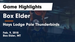 Box Elder  vs Hays Lodge Pole Thunderbirds Game Highlights - Feb. 9, 2018