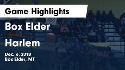 Box Elder  vs Harlem  Game Highlights - Dec. 6, 2018