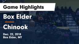 Box Elder  vs Chinook  Game Highlights - Dec. 22, 2018
