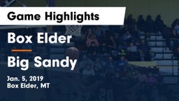 Box Elder  vs Big Sandy Game Highlights - Jan. 5, 2019