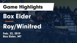 Box Elder  vs Roy/Winifred Game Highlights - Feb. 22, 2019