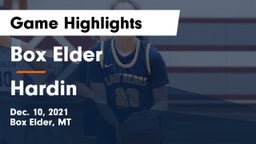 Box Elder  vs Hardin  Game Highlights - Dec. 10, 2021