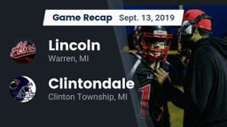 Recap: Lincoln  vs. Clintondale  2019