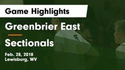 Greenbrier East  vs Sectionals Game Highlights - Feb. 28, 2018