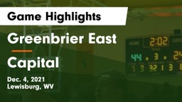 Greenbrier East  vs Capital  Game Highlights - Dec. 4, 2021