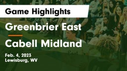 Greenbrier East  vs Cabell Midland  Game Highlights - Feb. 4, 2023
