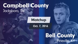 Matchup: Campbell County vs. Bell County  2016