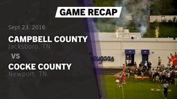 Recap: Campbell County  vs. Cocke County  2016