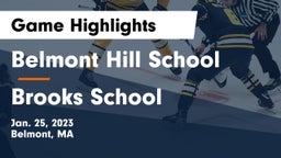 Belmont Hill School vs Brooks School Game Highlights - Jan. 25, 2023