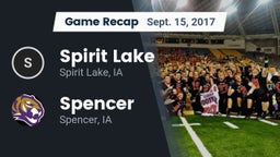 Recap: Spirit Lake  vs. Spencer  2017