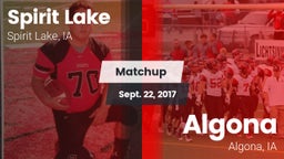 Matchup: Spirit Lake High vs. Algona  2017