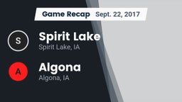 Recap: Spirit Lake  vs. Algona  2017