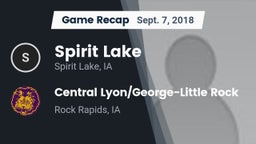 Recap: Spirit Lake  vs. Central Lyon/George-Little Rock  2018