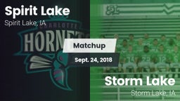 Matchup: Spirit Lake High vs. Storm Lake  2018