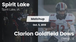 Matchup: Spirit Lake High vs. Clarion Goldfield Dows  2018