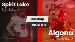 Matchup: Spirit Lake High vs. Algona  2018