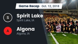 Recap: Spirit Lake  vs. Algona  2018