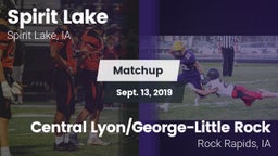 Matchup: Spirit Lake High vs. Central Lyon/George-Little Rock  2019