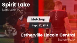 Matchup: Spirit Lake High vs. Estherville Lincoln Central  2019