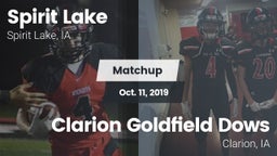 Matchup: Spirit Lake High vs. Clarion Goldfield Dows  2019