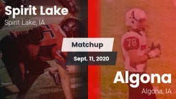 Matchup: Spirit Lake High vs. Algona  2020