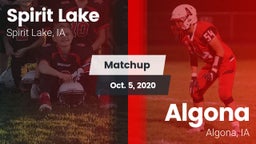 Matchup: Spirit Lake High vs. Algona  2020