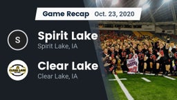 Recap: Spirit Lake  vs. Clear Lake  2020