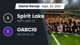 Recap: Spirit Lake  vs. OABCIG  2021
