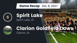 Recap: Spirit Lake  vs. Clarion Goldfield Dows  2021