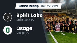 Recap: Spirit Lake  vs. Osage  2021
