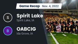 Recap: Spirit Lake  vs. OABCIG  2022