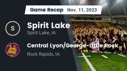 Recap: Spirit Lake  vs. Central Lyon/George-Little Rock  2023
