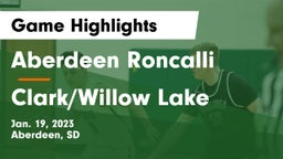 Aberdeen Roncalli  vs Clark/Willow Lake  Game Highlights - Jan. 19, 2023