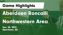 Aberdeen Roncalli  vs Northwestern Area  Game Highlights - Jan. 20, 2023