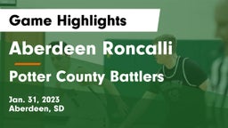 Aberdeen Roncalli  vs Potter County Battlers Game Highlights - Jan. 31, 2023