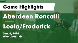 Aberdeen Roncalli  vs Leola/Frederick Game Highlights - Jan. 4, 2024