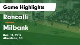 Roncalli  vs Milbank  Game Highlights - Dec. 14, 2017