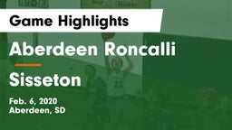 Aberdeen Roncalli  vs Sisseton  Game Highlights - Feb. 6, 2020