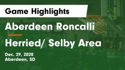 Aberdeen Roncalli  vs Herried/ Selby Area Game Highlights - Dec. 29, 2020