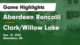 Aberdeen Roncalli  vs Clark/Willow Lake  Game Highlights - Jan. 19, 2323