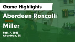Aberdeen Roncalli  vs Miller  Game Highlights - Feb. 7, 2023