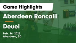 Aberdeen Roncalli  vs Deuel  Game Highlights - Feb. 16, 2023