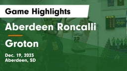 Aberdeen Roncalli  vs Groton  Game Highlights - Dec. 19, 2023
