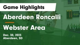 Aberdeen Roncalli  vs Webster Area  Game Highlights - Dec. 30, 2023